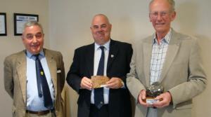 President George and Chris Dowse with Ross Black